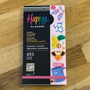 NWT Happy Planner Seasonal Teacher Sticker Pack - Multicolor 651 pieces